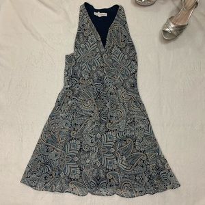 bCBGeneration Halter Dress Blue Brown